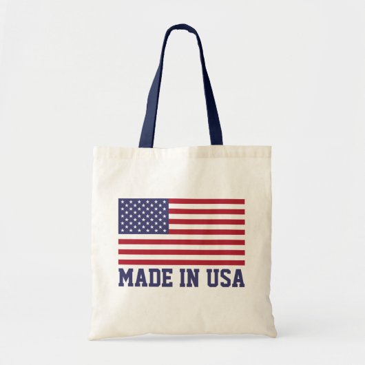 Patriottische rode, blauwe sterren en strepen vlag tote bag (Voorkant)