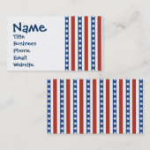 Patriottische rode blauwe sterren en Stripes Freed Visitekaartje (Voorkant / Achterkant)