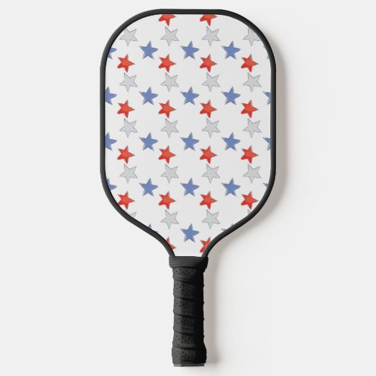 Patriottische rode, blauwe sterren pickleball paddle (Voorkant)