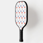 Patriottische rode, blauwe sterren pickleball paddle (Links)