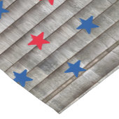 Patriottische rode blauwe sterren, roestvrij gorde korte tafelloper (Hoek)