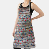 Patriottische rode blauwe sterren, roestvrij gorde schort (Insitu)