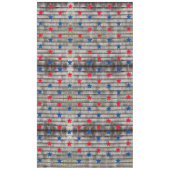 Patriottische rode blauwe sterren, roestvrij gorde tafelkleed (Voorkant)