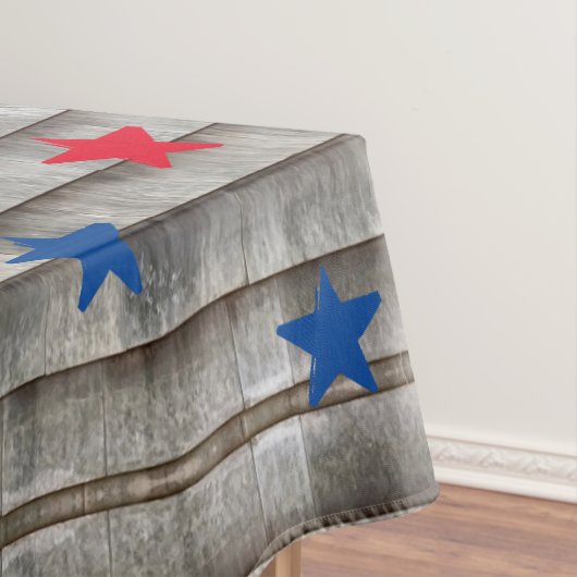 Patriottische rode blauwe sterren, roestvrij gorde tafelkleed (Voorbeeld)