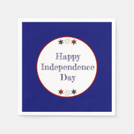 Patriottische rode, blauwe sterren servet