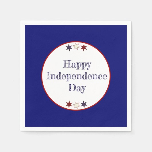 Patriottische rode, blauwe sterren servet (Voorkant)