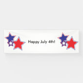 Patriottische rode, blauwe sterren spandoek (Horizontaal)