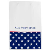 Patriottische rode, blauwe sterren Stripes Medium Cadeauzakje (Voorkant)