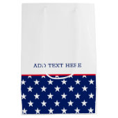 Patriottische rode, blauwe sterren Stripes Medium Cadeauzakje (Achterkant)