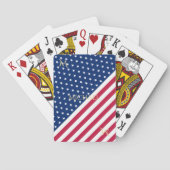 Patriottische rode, blauwe sterren Stripes monogra Pokerkaarten (Achterkant)