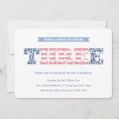 Patriottische rode blauwe tweeling 3e verjaardag kaart (Voorkant)