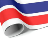 Patriottische rode blauwe witte strepen cadeaupapier (Rol Hoek)