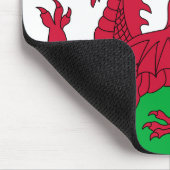 Patriottische rode draak van Wales Mousepad Muismat (Hoek)
