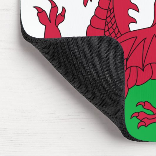 Patriottische rode draak van Wales Mousepad Muismat (Hoek)