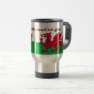 Patriottische rode draak van Wales Travel Mug of G Reisbeker