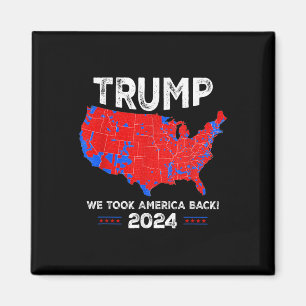 Patriottische rode en blauwe kaart, Donald Trump, Magneet