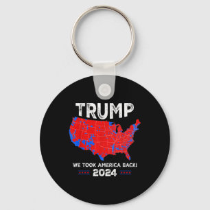 Patriottische rode en blauwe kaart, Donald Trump,  Sleutelhanger