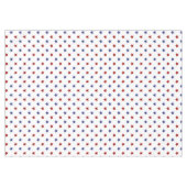 Patriottische rode en blauwe sterren op wit tafelkleed (Voorkant (Horizontaal))