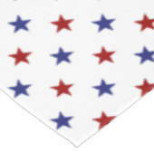 Patriottische rode en blauwe sterren op wit tafelkleed (Gekanteld)