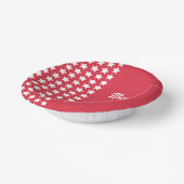 Patriottische rode en witte papieren kom (Gebogen)