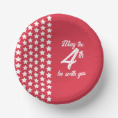 Patriottische rode en witte papieren kom (Voorkant)