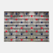 Patriottische rode marinesblauwe sterren rustige g deurmat (Voorkant)