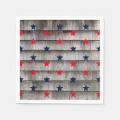 Patriottische rode marinesblauwe sterren rustige g servet (Voorkant)