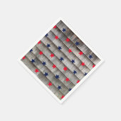 Patriottische rode marinesblauwe sterren rustige g servet (Hoek)