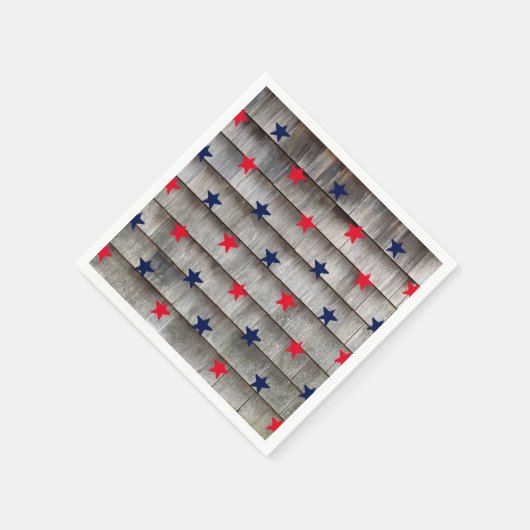 Patriottische rode marinesblauwe sterren rustige g servet (Hoek)