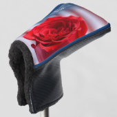 Patriottische Rode Rose Gepersonaliseerde Putter H Golfheadcover (3/4 voorkant)