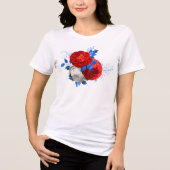 Patriottische rode rozenboeket Tri-Blend shirt (Voorkant)