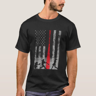Patriottische Rode Slaghout Softbal Vlag T-shirt