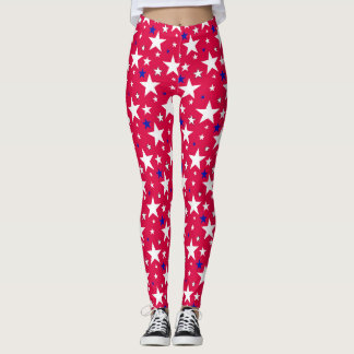 Patriottische Rode Ster Leggings, USA 4 juli sterr Leggings