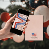 Patriottische Rode Witte & BBQ 4 juli Retro Kaart