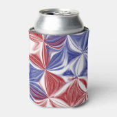 PATRIOTTISCHE RODE WITTE BLAUWE ABSTRACTE BLIKJESKOELER (Blikje Voorkant)