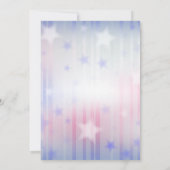 Patriottische rode witte blauwe achtergrondsterren kaart (Achterkant)