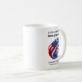 Patriottische Rode Witte Blauwe Gevechtsvliegtuige Koffiemok (Voorkant rechts)