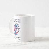 Patriottische Rode Witte Blauwe Gevechtsvliegtuige Koffiemok (Voorkant links)