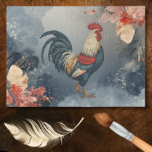 Patriottische Rode Witte Blauwe Haan Bloemen Blade