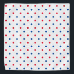 Patriottische rode witte blauwe polakvlek vakantie bandana<br><div class="desc">Cute red white and blue polka stip model modern,  schattig patriottisch Amerikaans feest Bandana. Geweldig voor mensen en honden.</div>