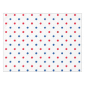 Patriottische rode witte blauwe polakvlek vakantie tafelkleed (Voorkant (Horizontaal))