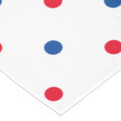 Patriottische rode witte blauwe polakvlek vakantie tafelkleed (Gekanteld)