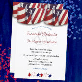 Patriottische rode witte blauwe slinger en sterren kaart