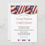 Patriottische rode witte blauwe slinger en sterren kaart (Voorkant)