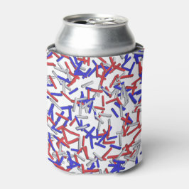 Patriottische Rode Witte Blauwe Sprinkels Blikjeskoeler
