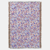 Patriottische Rode Witte Blauwe Sprinkels Deken (Voorkant Verticaal)