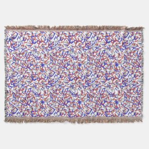 Patriottische Rode Witte Blauwe Sprinkels Deken
