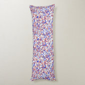 Patriottische Rode Witte Blauwe Sprinkels Lichaamskussen (Achterkant (Verticaal))