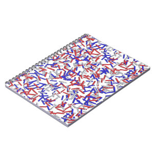 Patriottische Rode Witte Blauwe Sprinkels Notitieboek
