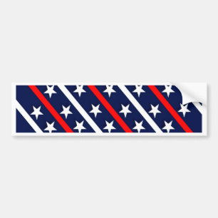 patriottische rode witte blauwe sterren bumpersticker